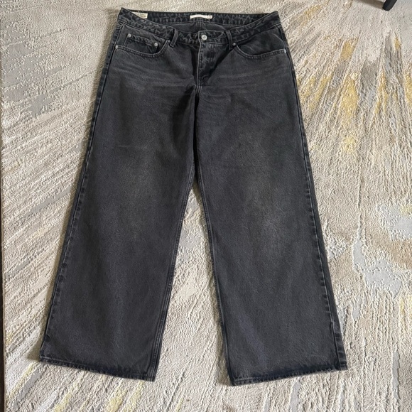Levi's Premium LOW LOOSE JEANS black wide leg 33 - Picture 2 of 13